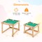Natural Fir Wood 2-in-1 Sensory Tables Set with Storage & Cover